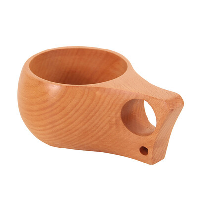 

Gobestart New Wooden Cup Log Color Handmade Natural Wood Coffee Tea Beer Juice Milk Mug