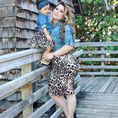 

Family Clothing Matching Mother And Daughter 2Pcs Clothes Dresses Blouse