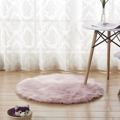 

Toponeto Wool Imitation Sheepskin Rugs Faux Fur Non Slip Bedroom Shaggy Carpet Mats