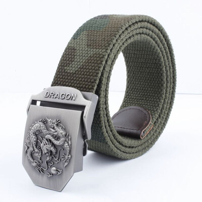 

Chinese style Men Belt Automatic buckle men casual dragon Belt Men thickening Canvas Belt Outdoor Men tidal current cowboys Belt