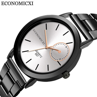 

Gobestart Business Men Stainless Steel Band Sport Quartz Casual Watch