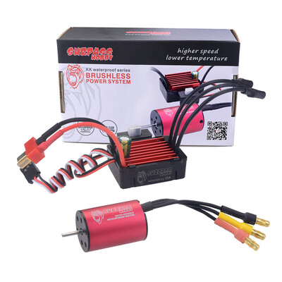 

Siaonvr Waterproof 2030 4500KV Brushless Motor 25A ESC 2S Set for 118 RC Car Truck