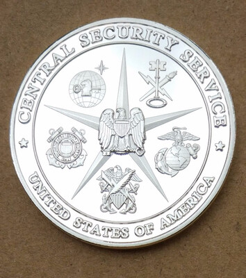 

40mm Central Security Service National Security Agency Medal Silver Plated Medal FBI CIA KGB COIN