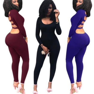 

Summer Halter Jumpsuit Ladies Jumpsuit Long Sleeve Party Body Jumpsuit Bodysuit Long Pants Jumpsuit