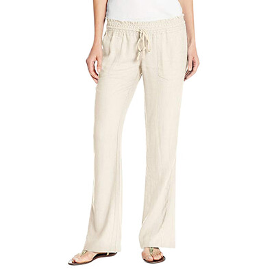 

Womens Summer Trousers Wide Leg Pants Beach Casual Loose High Rise Long Pants