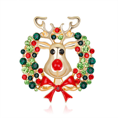 

Item Multicolor Alloy Rhinestone Christmas Brooch Corsage Rhinestone Christmas Brooches