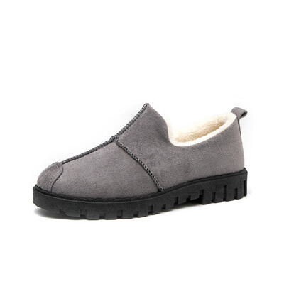 

The new Korean version of 2018 autumn&winter velvet Doug womens shoes Joker student winter shoes snow cotton Mao Mao two cott