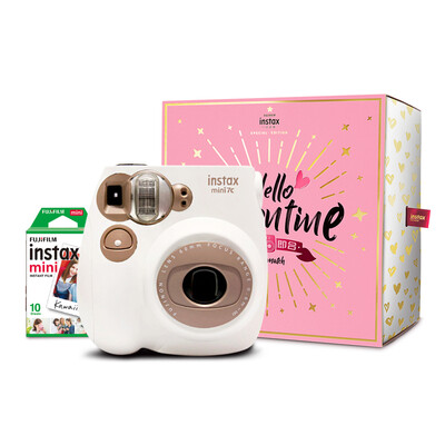 

Fuji FUJIFILM INSTAX one-time imaging MINI7C milk coffee color limited gift box set including 10 films