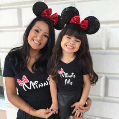 

Hot Mother&Daughter T-Shirt Blouse Tops Women Girl Family Matching Clothes
