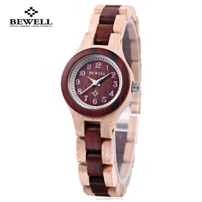 

BEWELL ZS - W123A Female Quartz Watch Wooden Case Water Resistance Wristwatch