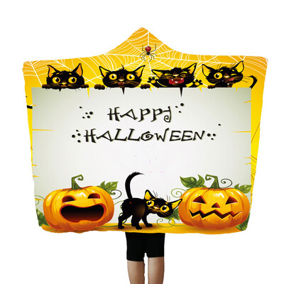 

Toponeto Halloween Hooded Blanket Cloak Cap Blanket Air Conditioning Blanket 150x200cm