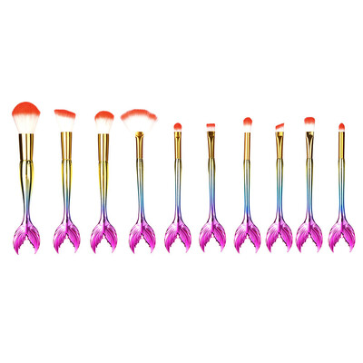 

〖Follure〗10 Pcs Make Up Foundation Eyebrow Eyeliner Blush Cosmetic Concealer Brushes