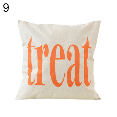 

Halloween Treat or Trick Letter Printed Cushion Cover Pillow Case Home Decor