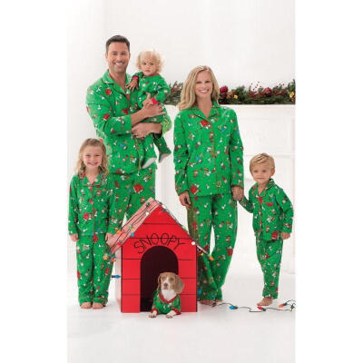 

Christmas Family Matching Deer Pajamas Adult Women Kids Baby Sleepwear Set