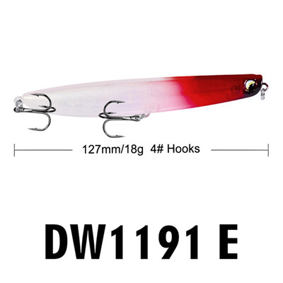

1PCS Lifelike Wobbler Tackle Crankbait Plastic Artificial Hard Baits Treble Fishing Hooks 127mm 18g