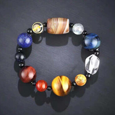 

Eight Planets Natural Stone Bracelet Astronomical Solar System Bracelets Jewelry Gifts For Women Men Healing Yoga Energy Bracelets