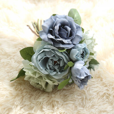 

Gobestart Artificial Fake Flowers Rose Bouquet Floral Wedding Bouquet Party Home Decor