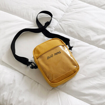 

Tailored Fashion Ladies Trend Transparent Canvas Wild Shoulder Bag Messenger Bag