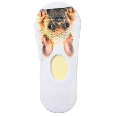 

New Women Casual Socks Cute Animal Print Low Cut Breathable No-Show Liner Non-Slip Socks