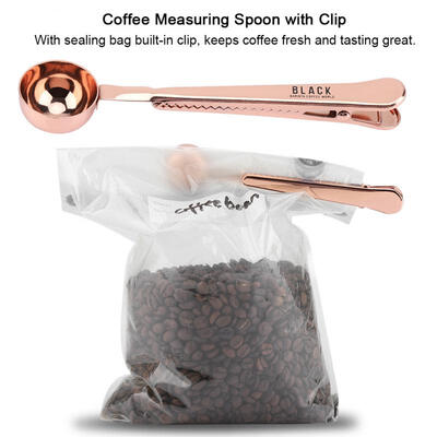 

Greensen Stainless Steel Multifunction Ground Coffee Measuring Scoop Spoon with Bag Sealing Long Clip