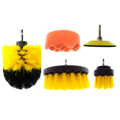 

3Pcs Drill Brush Set for Car Kitchen Cleaning 1pc Backing Pad 1pc Sponge Pad