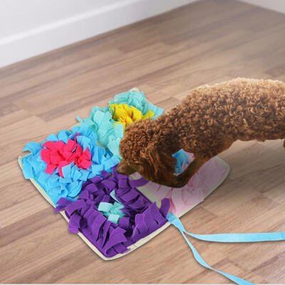 

Greensen Chromatic Splicing Washable House Dog Snuffle Mat Pet Puzzle Feeding Toy Sniffing Training Pad