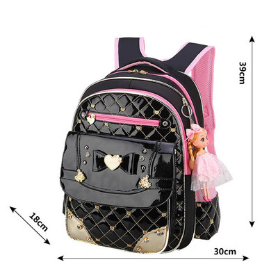 

Kids Waterproof Backpack Cute Princess Girl Backpack Children Primary Student School Bag Handbag With 1Pc Keychain