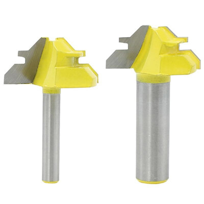 

45 Degrees Woodworking Lock Miter Router Bit 141-38 121-38 inch Shank Woodworking Tenon Milling Cutter Tool Drill Bit