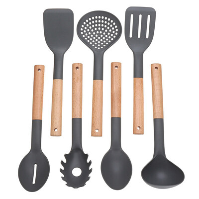 

7Pcs Home Kitchen Set Nylon Spatula Spoon Ladle Utensils Cookware Cooking Tools