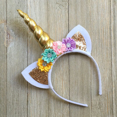 

Magical Unicorn Horn Head Party Kids Headband Fancy Dress Cosplay