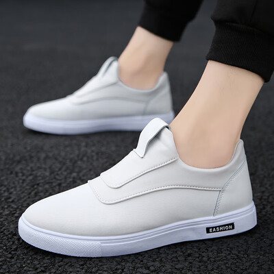 

Mens shoes Korean version of the trend of mens casual canvas lazy one pedal odor-resistant old Beijing cloth shoes