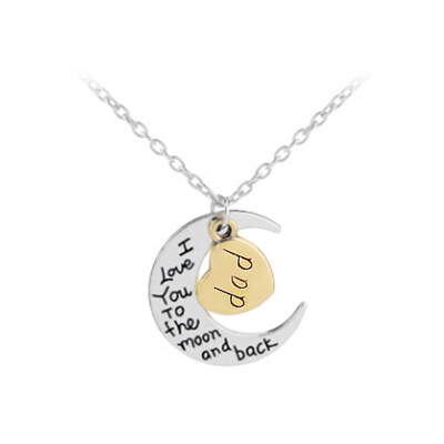 

Trendy Necklace I Love You To The Moon And Back Necklace Pendant Necklace Mom Gift