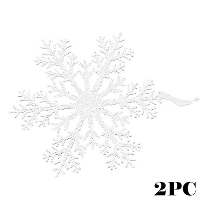 

Gobestart Snowflake Decoration Pendant Christmas Tree Party Festival Supplies 2PCS