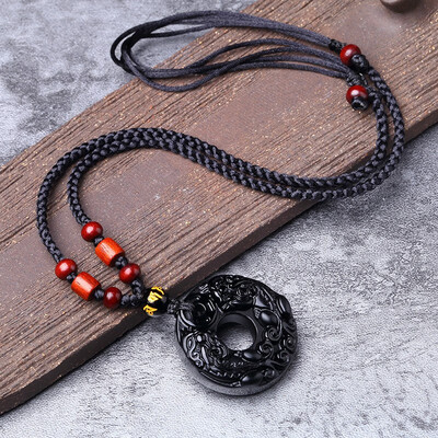 

Obsidian Pendant Pendant Mens Necklace Jewelry