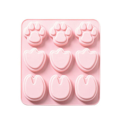 

Silicone Cake Mold Animal Bear Paw Shape Chocolate Candy Biscuit Baking Tool