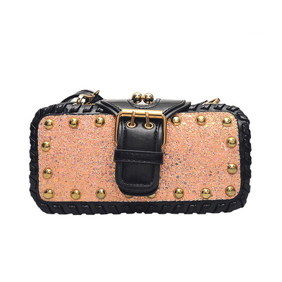 

Tailored Fashion Bling Crossbody Bag For Women Small Rivet Handbag Sequins Shoulder Bag