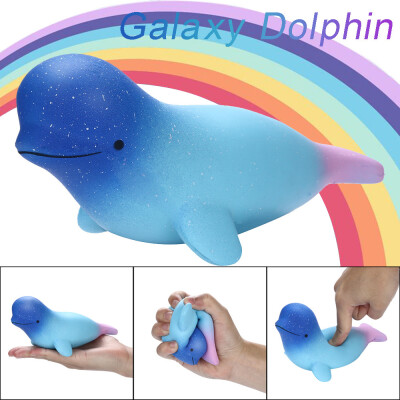 

YIWULASquishies Cute Galaxy Dolphin Toy Slow Rising Fruits Scented Stress Relief Toys