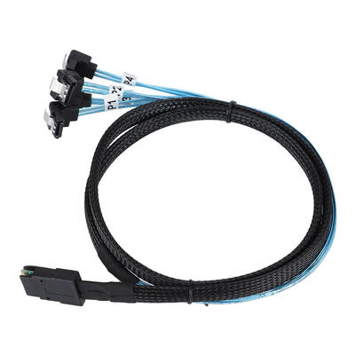 

Greensen Cabledeconn Mini SAS 36P SFF 8087 to 4 SATA 7-pin Elbow Hard Disk Interface Converter Mini SAS to SATA CableCabledeconn