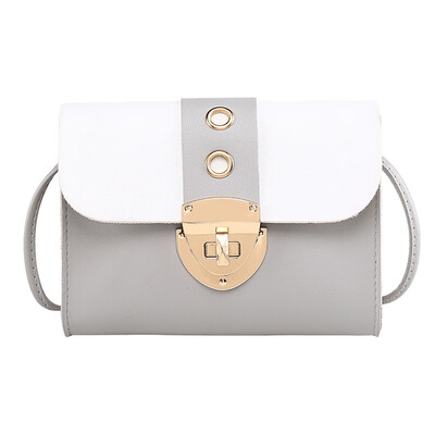 

Women Square Shoulder Messenger Bags Famous Brands Women Fashion Solid Color Cover Lock Crossbody Small Phone Bag Sac T10