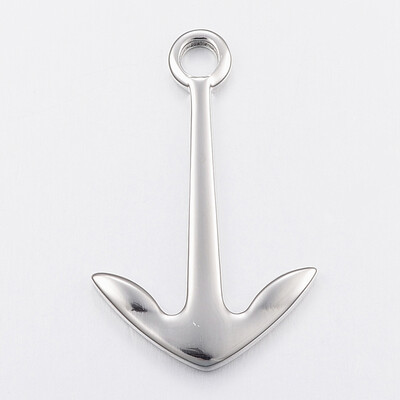 

Smooth Surface 304 Stainless Steel Pendants Anchor Stainless Steel Color 38x245x3mm Hole 45mm