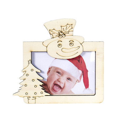 

Gobestart New wooden Christmas Photo Frame Decorations Photo Ornament Table Decor
