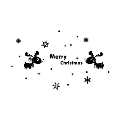 

Tailored New Year Merry Christmas Snowflake Wall Sticker Home Shop Windows Decals Decor