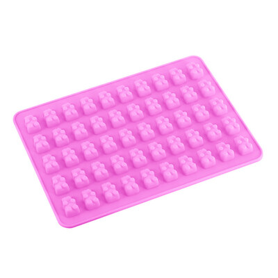 

50 Bears Cavities Silicone Chocolate Candy Ice Mold Baby Shower Baking Tool