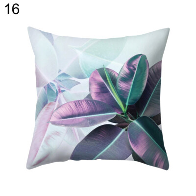 

Leaf Printed Square Cushion Cover Throw Pillow Case Car Home Sofa Decoration