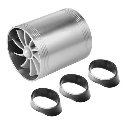 

Double Turbine Turbo Charger Air Intake Gas Fuel Saver Fan Supercharger