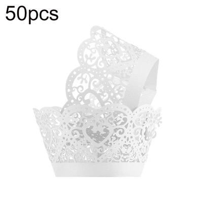 

50Pcs Hollow Cupcake Wrapper Baking Cake Paper Cup DIY Case Party Decoration
