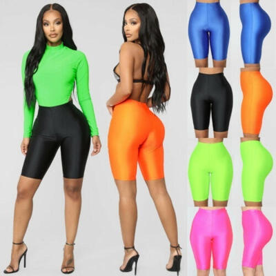

Women Stretch Biker Bike Shorts Workout Spandex Leggings Knee Length Short Pants