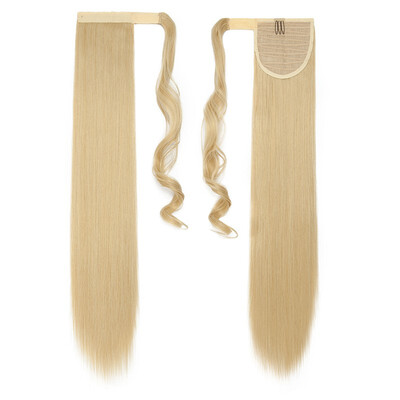 

Long Straight Ponytail Extension Wrap Around Synthetic Hair Extensions One Piece Hairpiece Pony Tail Extension for Women