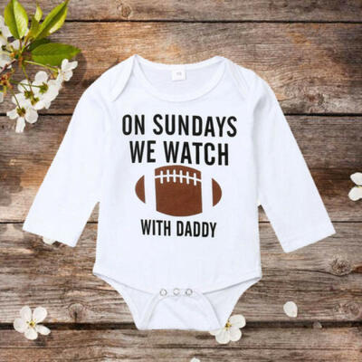 

Newborn Baby Girl Boy Football Print Clothes Romper Bodysuit Jumpsuit Outfits UK