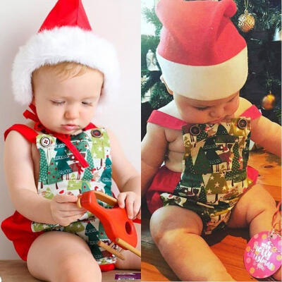 

Christmas Tree Baby Boys Girls Bodysuit Romper Jumpsuit Playsuit Sunsuit Clothes 0-2T